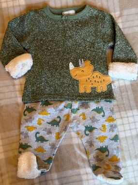 Duck Duck Goose Baby Boy Dinosaur Outfit, Size 3-6 Months